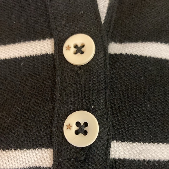 Converse black and white striped polo style collared shirt - Picture 3 of 10